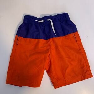 Hanna Andersson Boys Board Swim Shorts size 140 10 Blue Orange